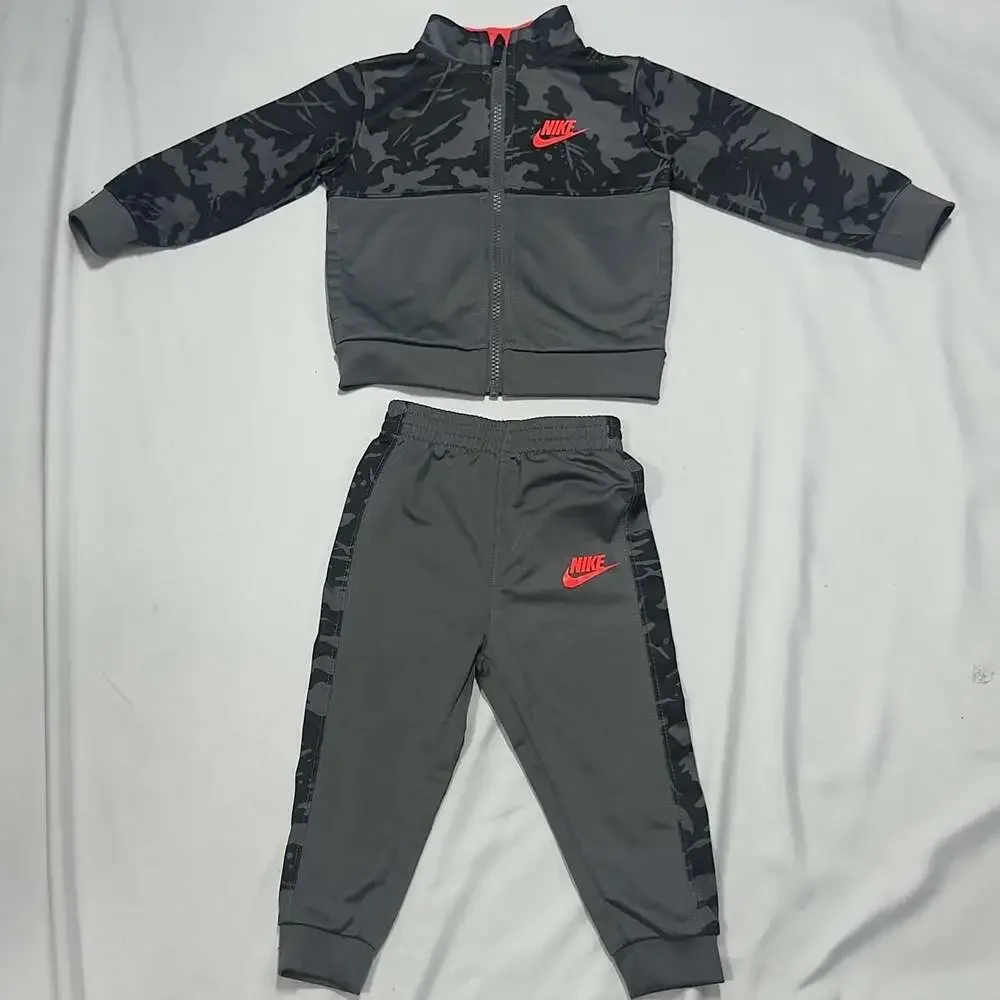 Nike Kids Camo Tracksuit Set Gray 18M